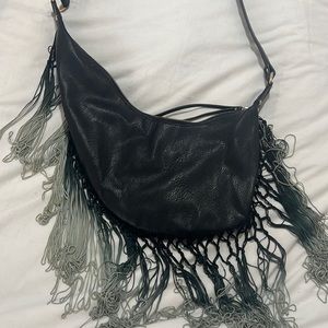 Gracie Roberts Black Fringe Bag